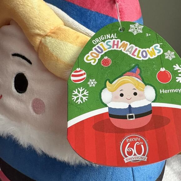 Squishmallows 8" Hermey Elf Rudolph the Red Nosed Reindeer Plush Christmas - Picture 3 of 5